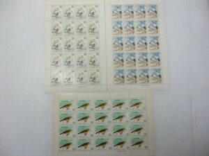 K-213　自然保護シリーズ切手　第2集　鳥類（1シート20円×20枚）　合計3シート　未使用品　