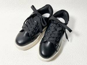 SH45◆新品◆MUUM キラキラレースアップ厚底ボリュームソールスニーカー S