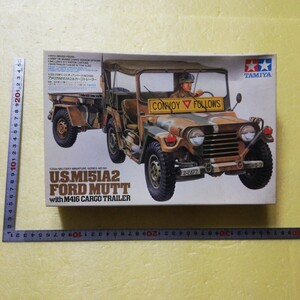 ☆地　1/35 タミヤ　田宮　M151 A2 FORD MUTT フォード　カーゴトレーラー付き　運転士１名　未組立