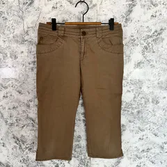 COUP DE CHANCE クードシャンス　ハーフパンツ　スリット　薄手　無地　ひざ丈　春　夏　秋【size 38】　ブラウン　茶