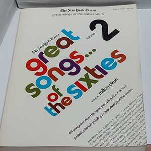 ☆希少◆great songs of the sixties volume.2/ピアノ ヴォーカル ギタースコア/楽譜/洋書/82曲☆都内より即日発送可能☆送料無料