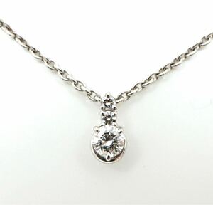 1円〜!!POLA jewelry(ポーラ)＊K18 天然ダイヤモンドネックレス＊ n 約6.3g 約43.0cm necklace jewelry diamond ジュエリーEC4/EC9 A72