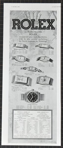 ROLEX　ロレックス　１９３５年　オリジナル　フランス雑誌広告　フランス