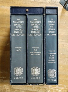 r0720-13.The Compact Edition of the Oxford English Dictionary Vol.1〜3/オックスフォード 英語辞典/辞書/洋書/言語学/