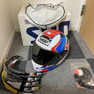 超美品 SHOEI ショウエイ X-Fourteen X-14 X14 アセイル ASSAIL TC-2 Mサイズ 57〜58cm フルフェイス ヘルメット オートバイ バイク (75)