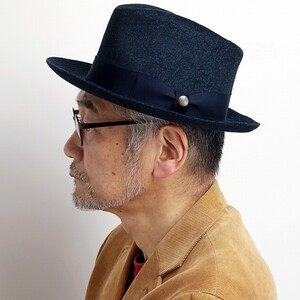 [ 60cm ] ステットソン 秋冬 ハット ワイドブリム アンゴラ 高級 ウール 帽子 中折ハット ウール STETSON チャコールグレー 