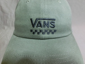 ★★ USA購入 アメカジ バンズ【VANS】 ロゴ&チェッカー柄 刺繍付 キャップ オリーブ ★★