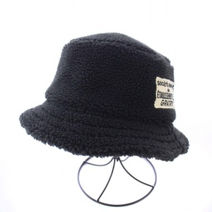カシラ CA4LA バケットハット バケハ 帽子 ボア ロゴ 刺繍 黒 ブラック /BB レディース