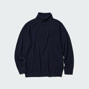 UNIQLO カシミヤタートルネックセーター XLサイズ ブラック 黒 2023年モデル