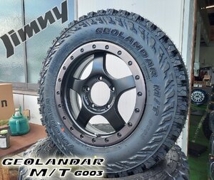 JB64 JB23 ジムニー専用 YOKOHAMA ジオランダー MT G003 175/80R16 185/85R16 195R16 6.50R16 7.00R16 16インチ タイヤホイールセット