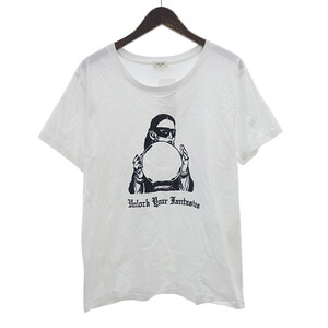 CELINE LADY WITH CRYSTAL BALL TEE Tシャツ ホワイト サイズ メンズXL