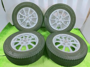 ★ECO FORME★195/65R15 91Q 15x6J +50 5穴 PCD114.3 中古タイヤホイールセット 4本 スタッドレス 【宮城発 送料無料】MYG-B12448