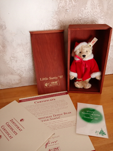 Little SANTA Japan Christmas Teddybear Stiff 1997　テレカおまけ付き　リトルサンタ　シュタイフ　テディベア　限定　クマ　クリスマス