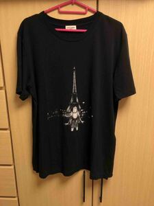 正規 19SS SAINT LAURENT PARIS サンローラン パリ エッフェル塔 Ｔシャツ XS