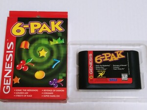 SEGA　6-Pak GENESIS　セガ　ジェネシス6-パック　ソニックザヘッジホッグ　ゴールデンアックス　コラムス　忍　ベアナックル　ハングオン