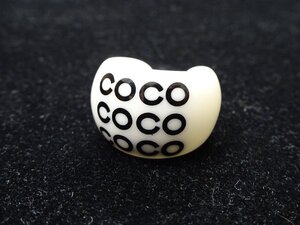 シャネル ココ COCO ココマーク プラスチック リング 指輪 12～13号 レディース 01P 白 CHANEL ロゴ