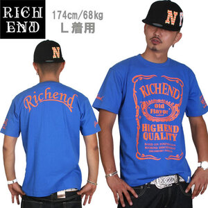 RICHEND/リッチエンド Ｔシャツ HYBRID/ハイブリッド ロイヤルブルー×オレンジ Sサイズ アメージング 服 ニックス メッツ NY ニューヨーク