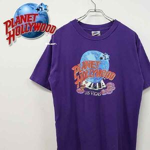 古着 90s プラネットハリウッド ラスベガス メキシコ製 Tシャツ パープル