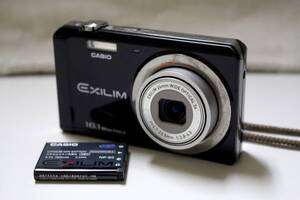 33 CASIOカシオ◆EXILIMエクシリム◆EX-ZS6◆コンパクト デジタル カメラ◆ブラック系レンズ26ｍｍ5x f=4.7-23.5mm1:2.8-6.5バッテリー付