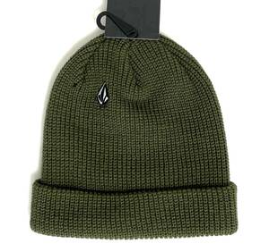 VOLCOM ボルコム D5832202MIL① ビーニー FullStoneBeanie ニット帽 ロゴ刺繍 Logo ミリタリー色 濃い緑色 ヴォルコム 新品 即決 送料無料