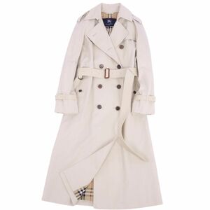 美品 バーバリー ロンドン BURBERRY LONDON コート トレンチコート 裏チェック アウター レディース 36(S相当) ベージュ cf05dl-rm10f10279