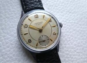 iw23 ◆◆ JUNGHANS Max bill ユンハンス マックスビル スタイル　cal.98 手巻き レア 貴重 アンティーク スモールセコンド