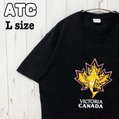 ATC 海外輸入 メンズtシャツ カナダ 黒 ブラック 半袖 Lサイズ 古着