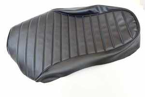 縫製済 バリオス2 防水タックロール シート 表皮 レザー 生地 黒 Kawasaki Balius2 seat cover leather water-proof tuckroll black