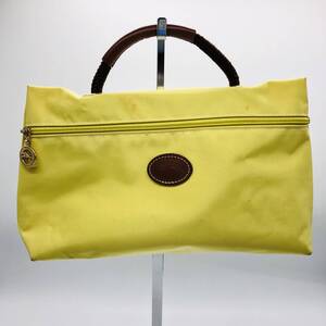 保管品 LONGCHAMP ロンシャン ミニ バッグ ハンドバッグ 黄緑 ライトグリーン カバン