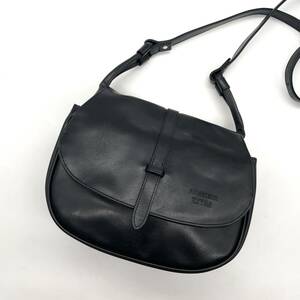 １円〜 ◇入手困難品◇ leather EXTRA フラップ ブラック 黒 ショルダーバッグ 斜めかけ ポシェット メンズ レディース ユニセックス