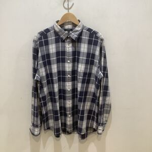 BURBERRY バーバリー LONDON Shirt 長袖シャツ チェック ネイビー LL XL 586999