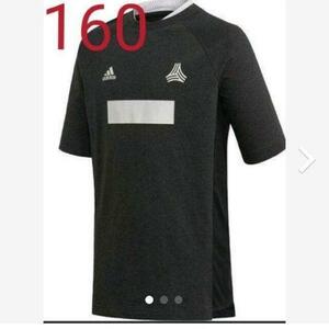 【新品】【サイズ：160】adidasキッズTシャツ(フェイス黒)