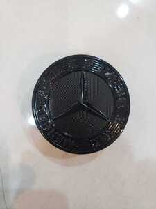 ◆メルセデスベンツ◆Mercedes-Benz◆色/艶ありブラック◆直径5.5cm◆自宅保管新品◆素材/プラスチック