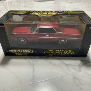 《箱付き》【1/18スケール】1962 Pontiac Catalina 421SD American Muscle ミニカー 模型 コレクション放出 メタルダイキャスト