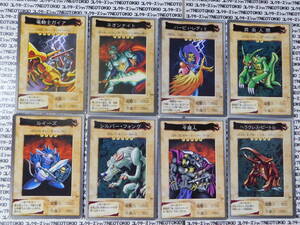 当時物 BANDAI 遊戯王カード 竜騎士ガイア ネオンナイト 他・傷品8枚セット K