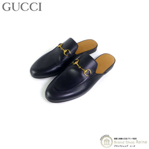 グッチ （GUCCI） プリンスタウン ミュール 靴 シューズ #38 1/2 ブラック（中古）