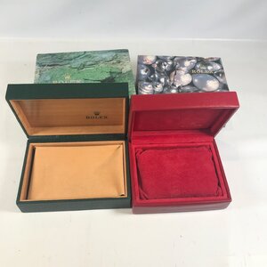 ■【買取まねきや】ROLEX ロレックス 空き箱 空箱 純正BOX ボックス 時計ケース 中古品 2点 緑 赤■