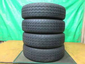 13インチ夏用 中古ブリヂストンタイヤ BRIDGESTONE RD-613 STEEL 165R13LT 6PR 4本 №5361上 ノーマルサマーラジアル 夏タイヤ 80％残溝