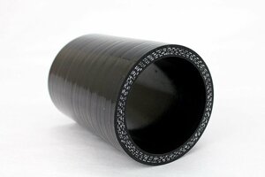 送料350円 45mm ストレート 強化シリコンホース 4層 ブラック 黒 4プライ インテークホース ラジエーター ヒーター 45Φ