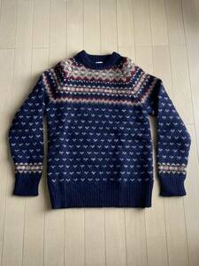 WOOLRICH◇ ウールリッチ　ノルディック　バーズアイ　ニットセーター　ビンテージ