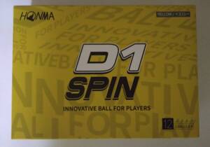 送料無料 新品 1ダース 12球 ゴルフボール 本間ゴルフ D1 スピン イエロー 黄色 ホンマゴルフ HONMA GOLF D1 SPIN