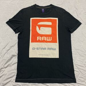 A8C【着少】G-STAR RAW DENIME ジースター ロウ デニム 半袖Tシャツ 黒 ブラック M ジースターインターナショナル（株）格安