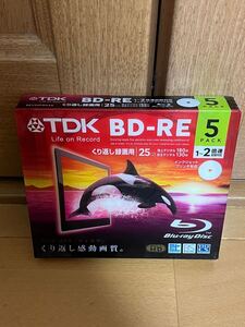 即決　 未開封　TDK ブルーレイディスク BD-RE くり返し録画用 BEV25PWA5A 5パック　5枚　ネコポス発送