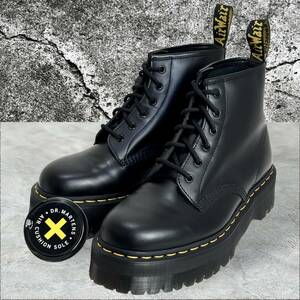 極美品☆超人気モデル☆Dr.Martens US9/SU10/28cm/29cm ドクターマーチン 6ホールブーツ 厚底 メンズ レディース 黒 男女兼用 ブラック