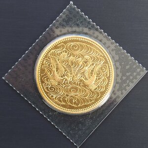 【86】1円～昭和天皇御在位60年記念 10万円金貨 総重21.2ｇ 鳩と水 収集家放出品 未開封 プリスターパック入り K24 純金 御在位金貨