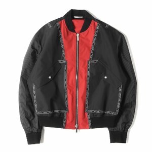 Dior HOMME ディオールオム アトリエ ロゴ ライン テープ ダブルジップ ブルゾン ジャケット ボンバー Christian Dior ATELIER 18SS 黒赤