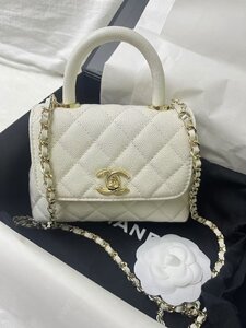 極美品 CHANEL シャネル 24K COCO handle レザーハンドバッグ ショルダーバッグ