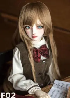 WY83 BJD 1/3 人形 ドール ウィッグ カツラ 耐熱 ハンドメイド