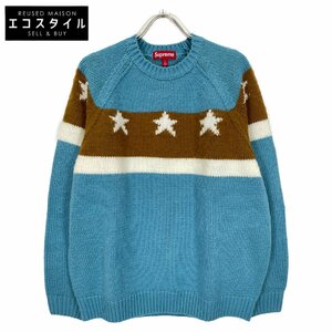 Supreme シュプリーム 24AW ブルー Stars Sweater ブルー L トップス アクリル メンズ 中古