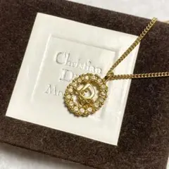 Christian Dior ラインストーンロゴリング